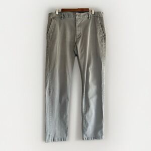 RVCA Weekend Pants Mens 36 X 32 Gray Chino Stretch Performance Straight Casual